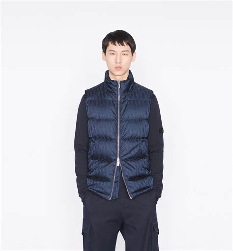 dior sleeveless down jacket|Dior Oblique Sleeveless Down Jacket Blue Technical Jacquard.